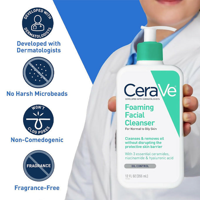 CeraVe Foaming Facial Cleanser For Normal to Oily Skin (473ML)