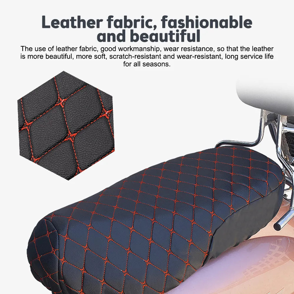 BLALION Motorcycle Seat Cover Thickened Waterproof Anti-skid Seat Protection 3D Faux Leather Seat Pad Protective Cover for Moto