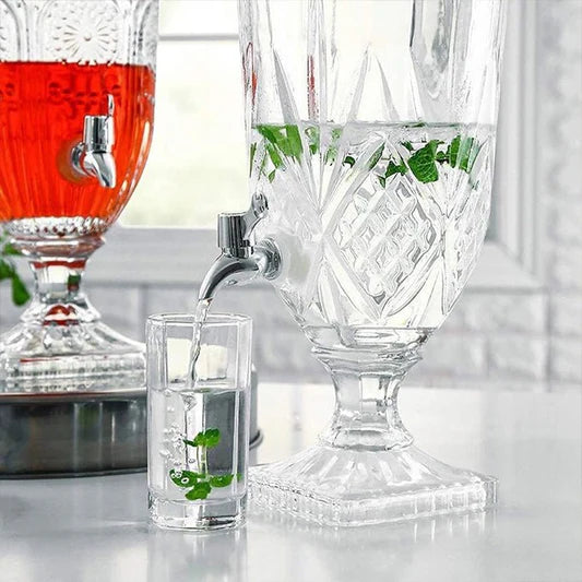 1 Gallon Glass Beverage Dispenser with Tap/Spigot - 100% Leak Proof