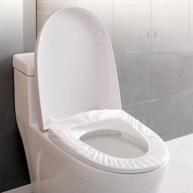 10 Pieces Disposable Toilet Seat Covers, Travel Waterproof Toilet Seat Covers for Travel - White in Color -
