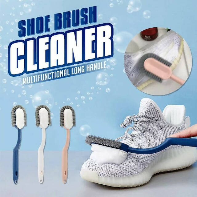Long Handle Shoe Brush Cleaner, Professional Shoe Cleaning Brush, Multifunctional Long-Handled Shoe Brush, Can be Hung Design