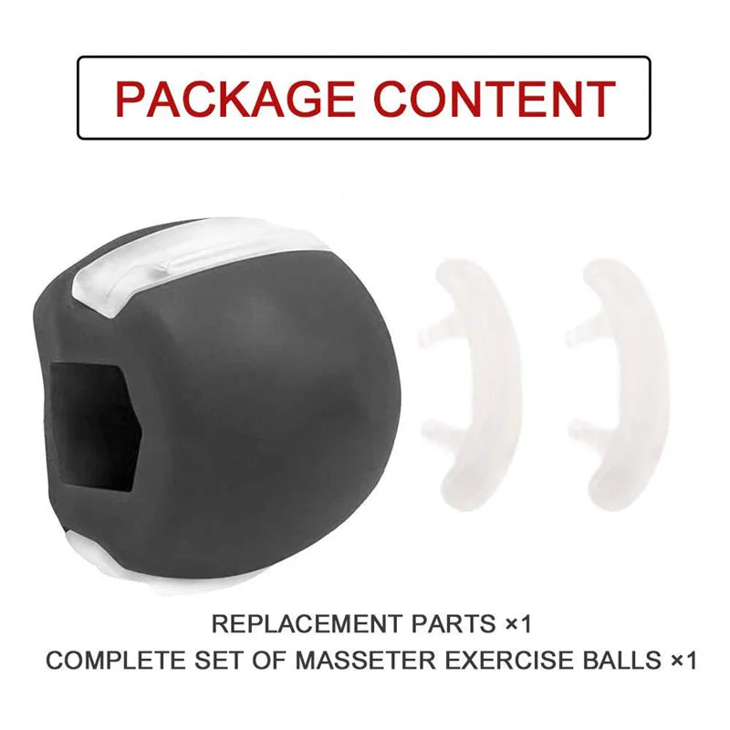 Jawline Exerciser Jaw Muscle Toner Training Fitness Ball Anti-aging Food-grade Silica Face Chin Cheek Lifting Slimming