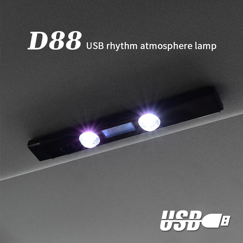 BLALION LED Car Atmosphere Lamp Wireless Voice Control RGB Roof Star Light USB Charing Auto Interior Decor Ambient Party Lights
