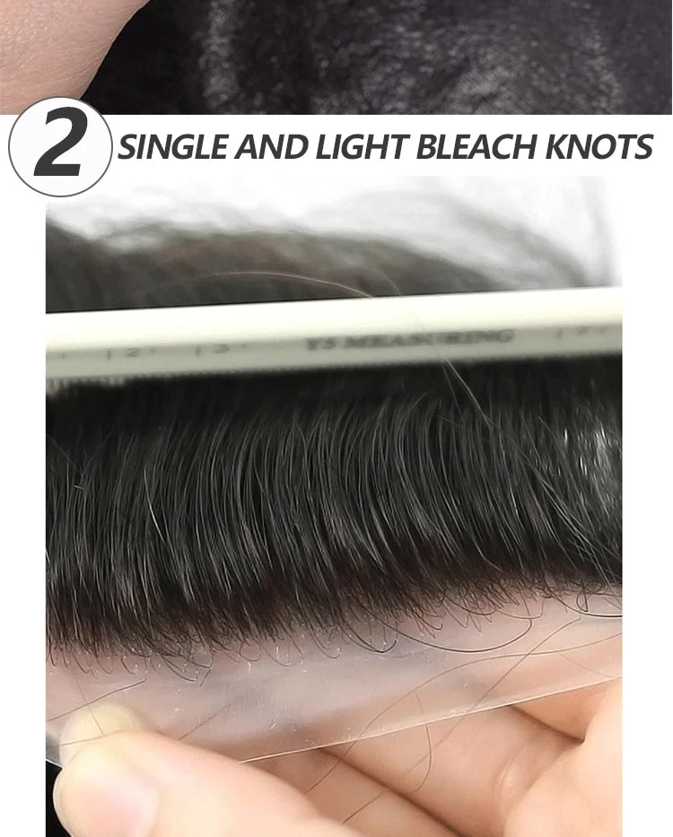 Toupee for Men 0.04mm Thin Skin PU Human Hair Prosthesis and Hair Units Hair Replacement System base 10*8