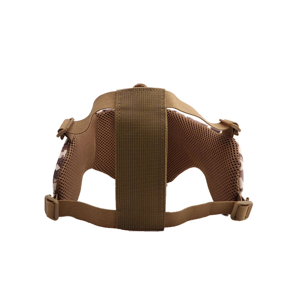 Airsoft Face Mask With Ear Mesh Face Breathable Mouth Mask Tactical Paintball Softair Protective Mask Shooting Hunting Equipment