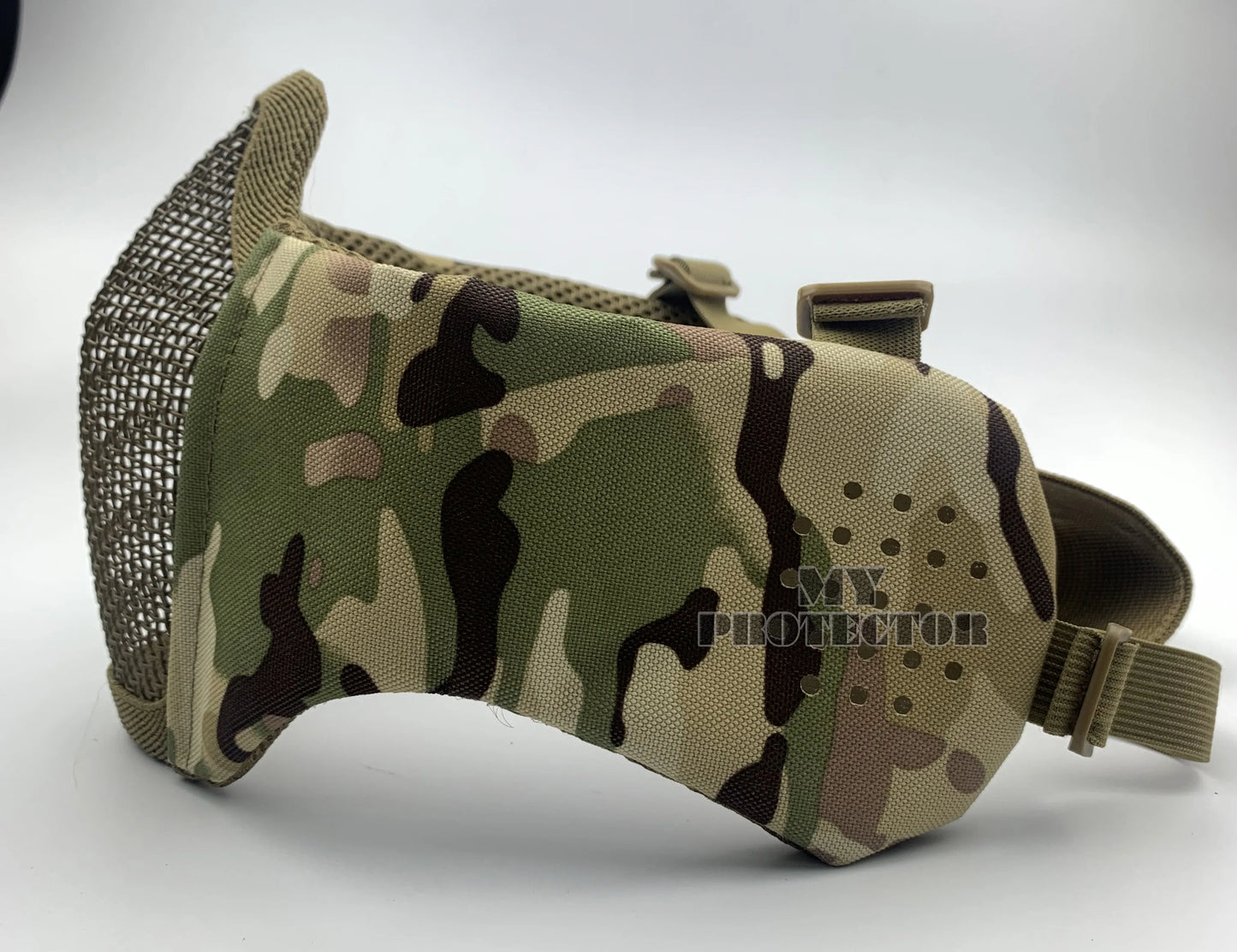 Airsoft Face Mask With Ear Mesh Face Breathable Mouth Mask Tactical Paintball Softair Protective Mask Shooting Hunting Equipment