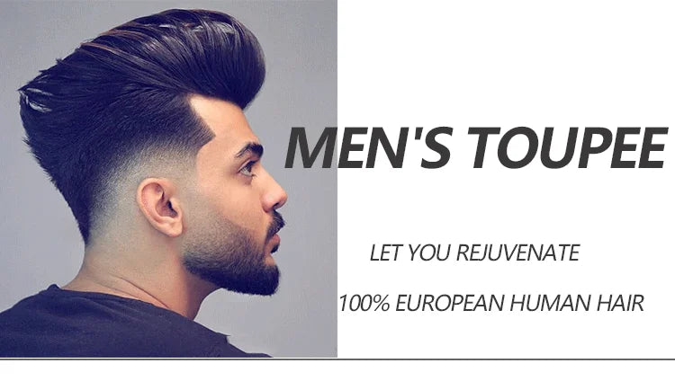 NLW 8mm Afro Curl Men Toupee 10*8 Hair replacement system for Men Full Lace Hair pieces Hair prosthesis Hair units base