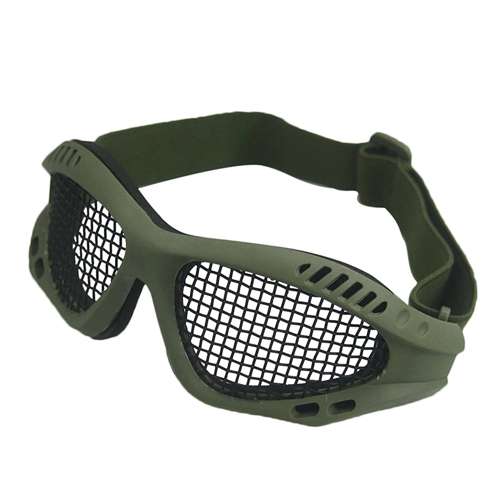 Outdoor Eye Protective Comfortable Airsoft Safety Tactical Glasses Goggles Anti Fog With Metal Mesh/PC Len For Paintball Hunting
