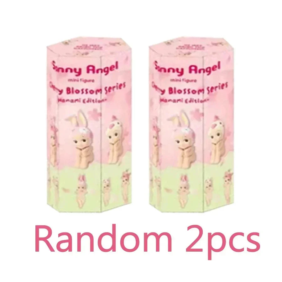 Angel Cherry Blossom Series Pink Erect Blind Box Mystery Box Mini Figure Dolls Car Phone Decoration Model Festival Gifts