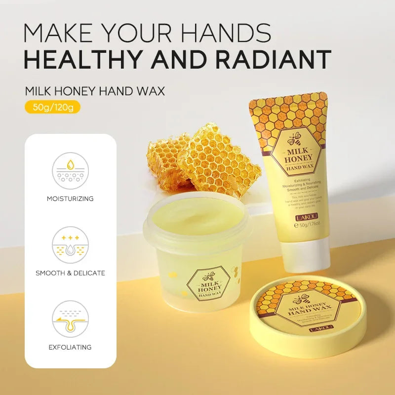 Laikou Sakura Honey Milk Moisturizing Hand Wax Repair Exfoliating Calluses Acid Anti-Aging Hand Cream Care Scrub Hand Mask