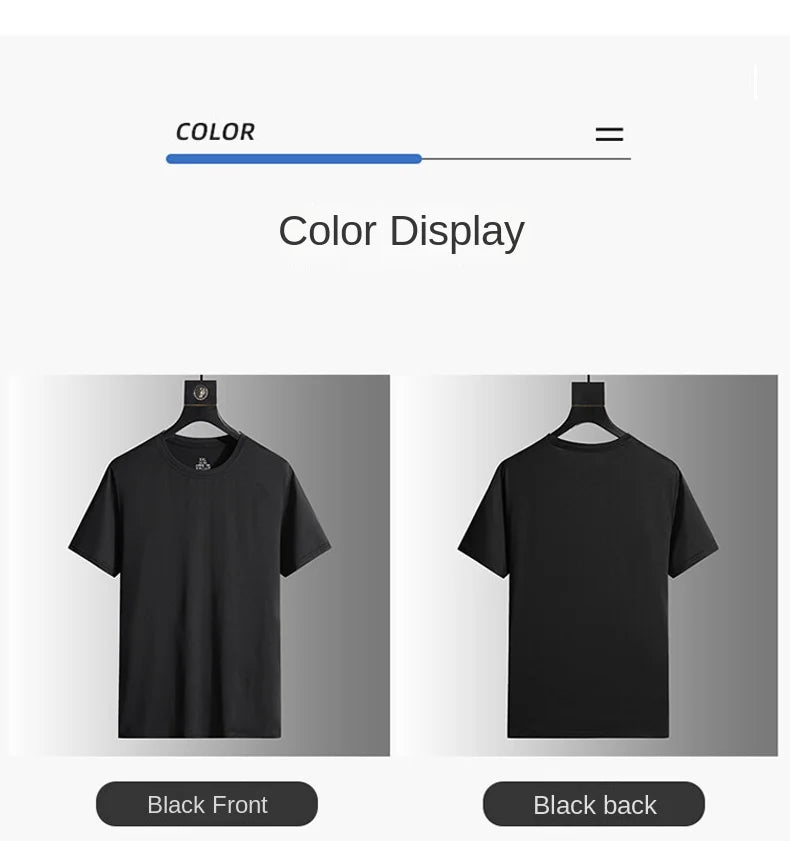 NASA GISS Bull Running Capacity Round Neck Mesh Ice Silk Short Sleeve T-shirt for Men's Summer Thin Loose Sports Quick Drying Br