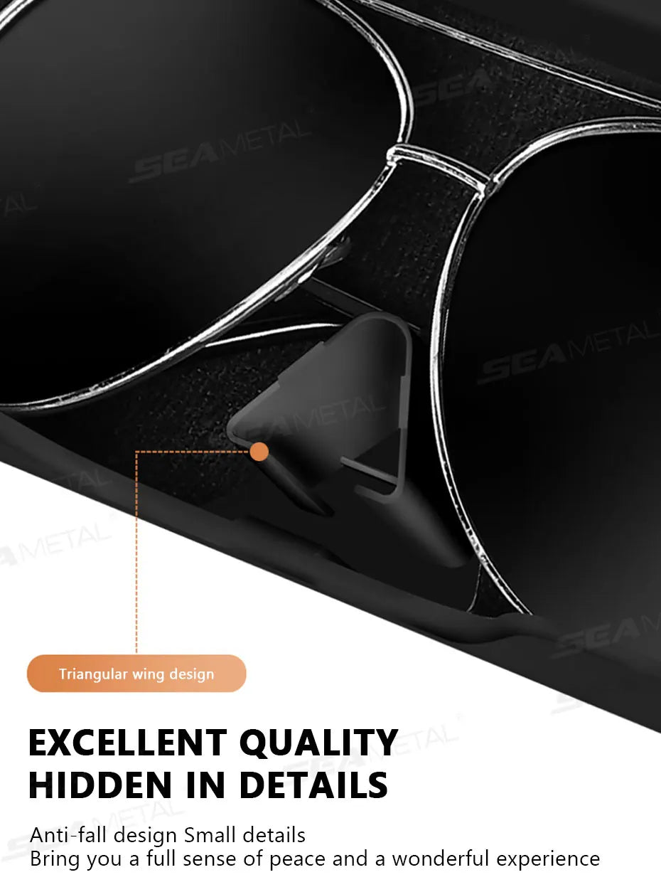 BLALION Car Glasses Box Portable Press Switch Sunglasses Holder Stable Shock-proof Driving Glasses Holder Eyeglass Storage Case