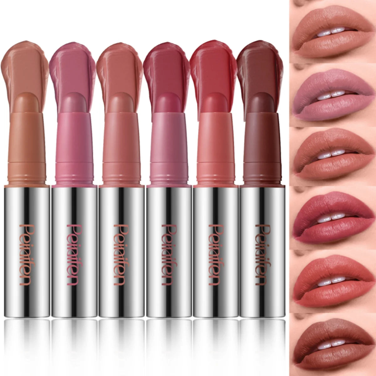 Smooth Matte Lipstick - Long-Lasting, Moisturizing, and Easy to Apply Lip Glaze with Rotating Pen Design - Perfect for Everyday
