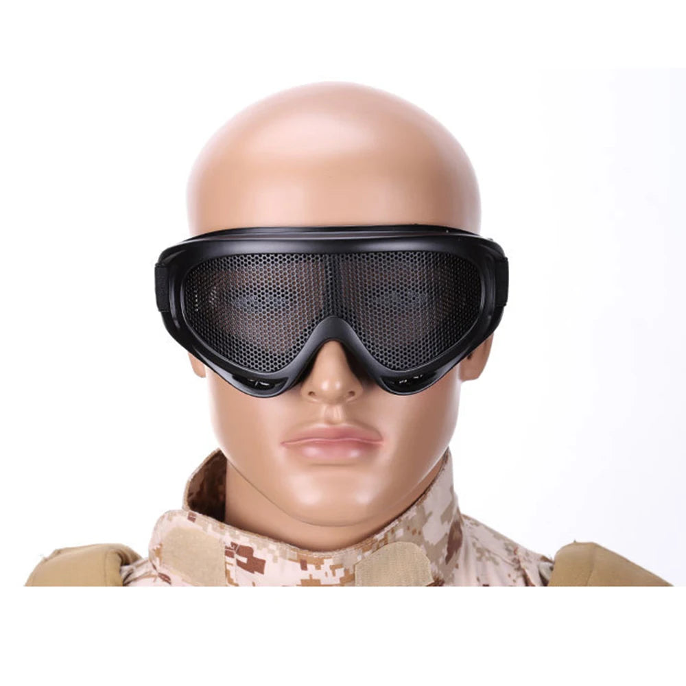Outdoors Hunting Airsoft Goggles Tactical Paintball Shock Resistance Eyes Protecting Outdoor Sports Metal Mesh Glasses Goggle