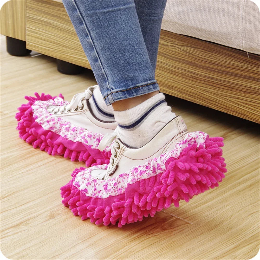 Floor Dust Cleaning Slippers Shoes No Color Fading Convenient Floor Slipper Set Household Accessories Cleaning Products Cloth