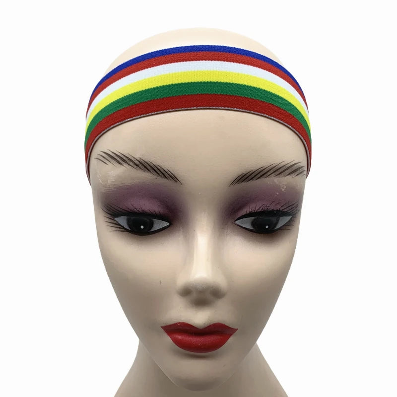 1PC 4cm Wide Rainbow Nylon Elastic Band Flat Adjustable Sewing Band for Wig Edges Hair Extensions Wrap Hairdressing Tool