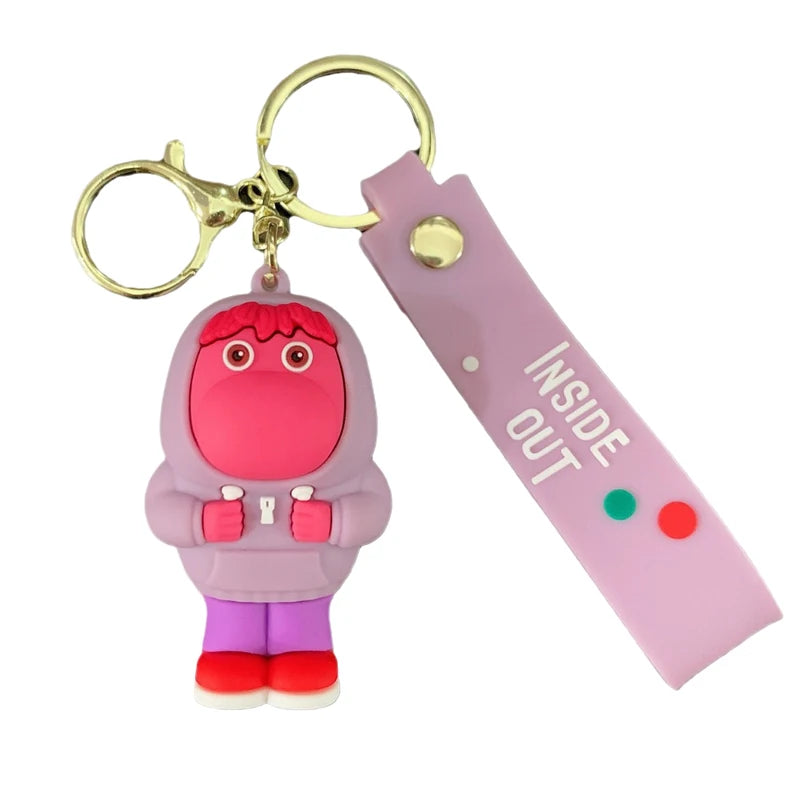 New Inside Out 2 Keychain Kawaii Disney Movie Anime Anxiety Ennui Envy Cute Girls Creative Bag Pendant Car Keychain Toys Gifts
