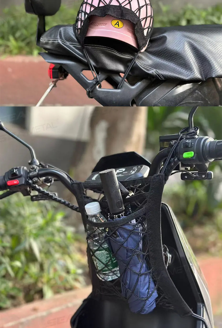 BLALION Motorcycle Helmet Storage Trunk Bag Motorcycle Luggage Net Hook Hold Cargo Bike Scooter Mesh Fuel Tank Luggage Equipaje