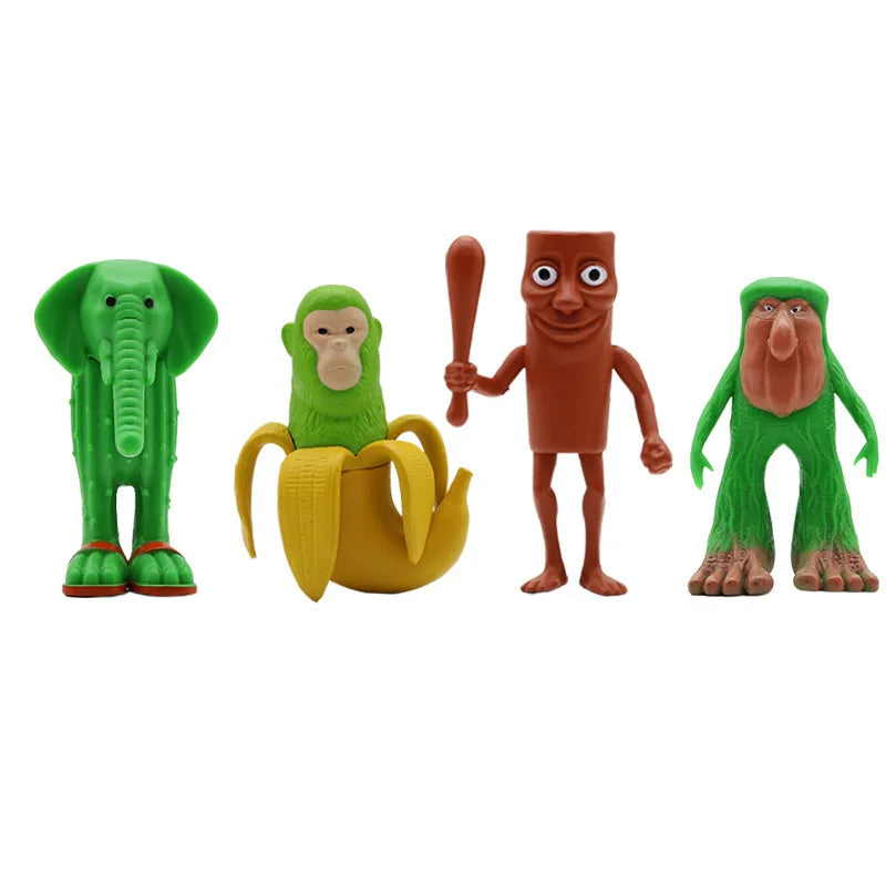 8PCS Italian Brainrot Anime Action Figures Tung Tung Tung Sahur Ornaments Figure Funny Meme PVC Toys Model Home Decor Kids Gift
