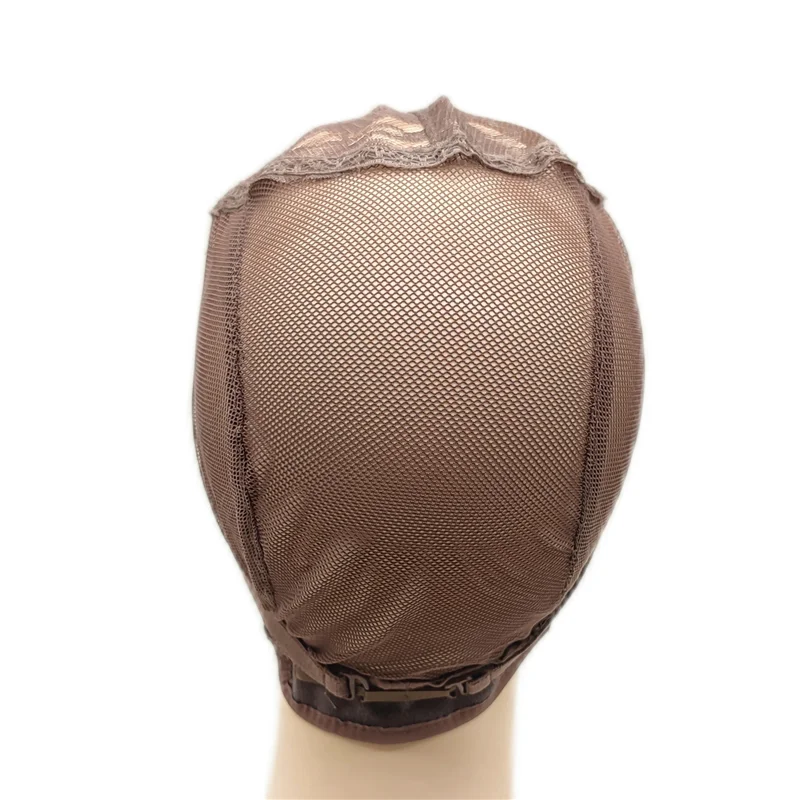 1/4PCS Wig Cap for Making Wigs With Adjustable Strap And Hair Weaving Stretch Adjustable Glueless Wig Cap Brown Dome Cap For Wig