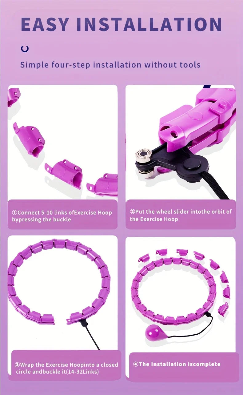 Adjustable Exercise Ring for Abdominal Workout Detachable Fitness Ring Equipment Gym Home Workout Weight Loss
