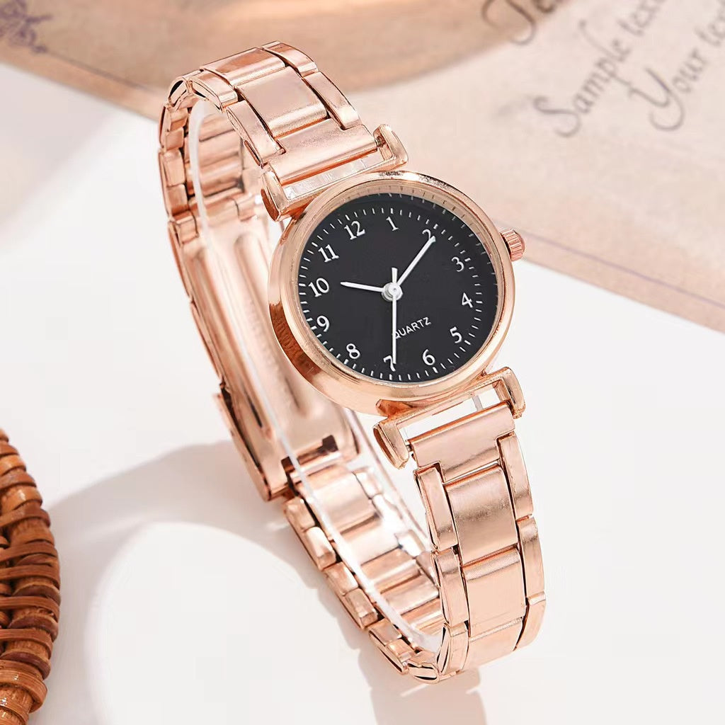 Women Fashion Scale Digital Watch Quartz Steel Band Watches