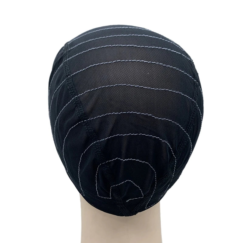 1pc Mesh Wig Caps For Sewing Machine Training 5x5 Lace Closure Wig Caps Spandex Dome Guideline Wig Caps for Making Wigs