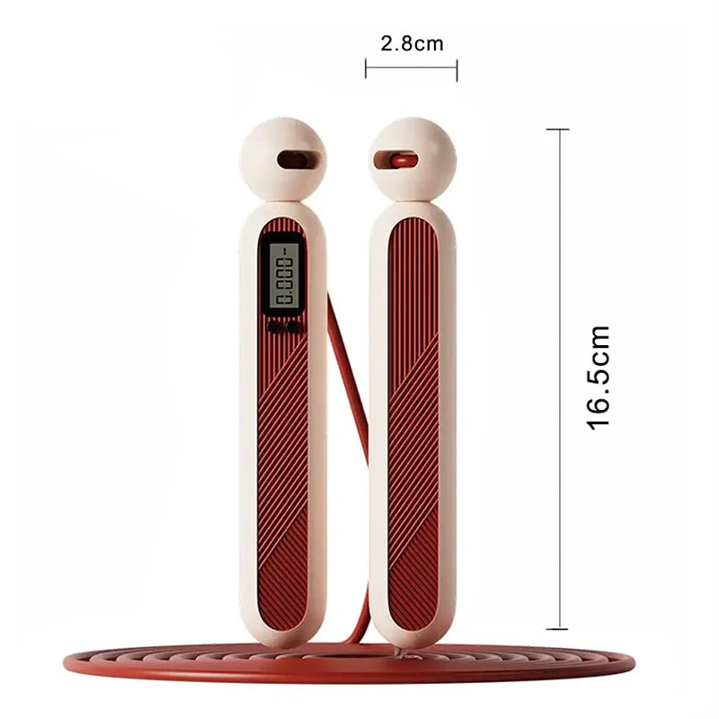 Electronic Counting Jumping Rope 360 Rotation Fat Burning Fitness PVC Solid Material Skipping Rope Indoor Sports Jumping Rope