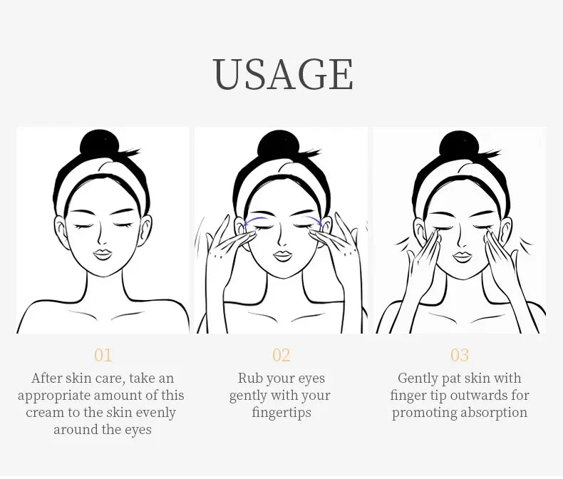 LAIKOU Snail Eye Cream Lightening Dark Circles Firming Skin Instant Eye Repair Serum Stick for Women Eyes Care