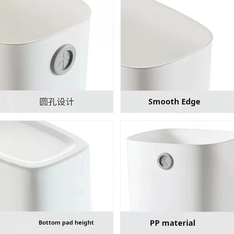 Trash can, large capacity living room, bedroom, garbage basket, kitchen, trash can, pressure-free ring, large paper basket