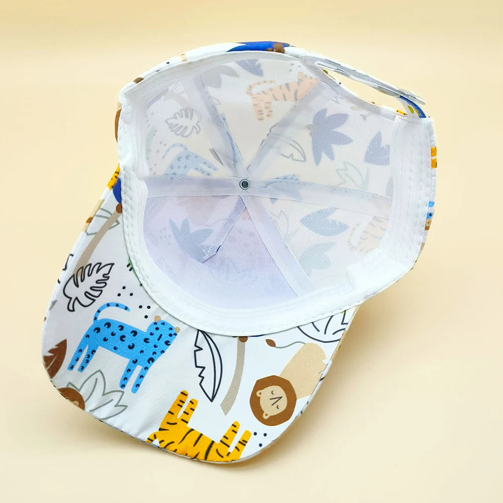 New Cartoon Animal Summer Baby Baseball Cap for Boys Girls Travel Sun Hat for Kids Children Beach Sun Cap Accessories