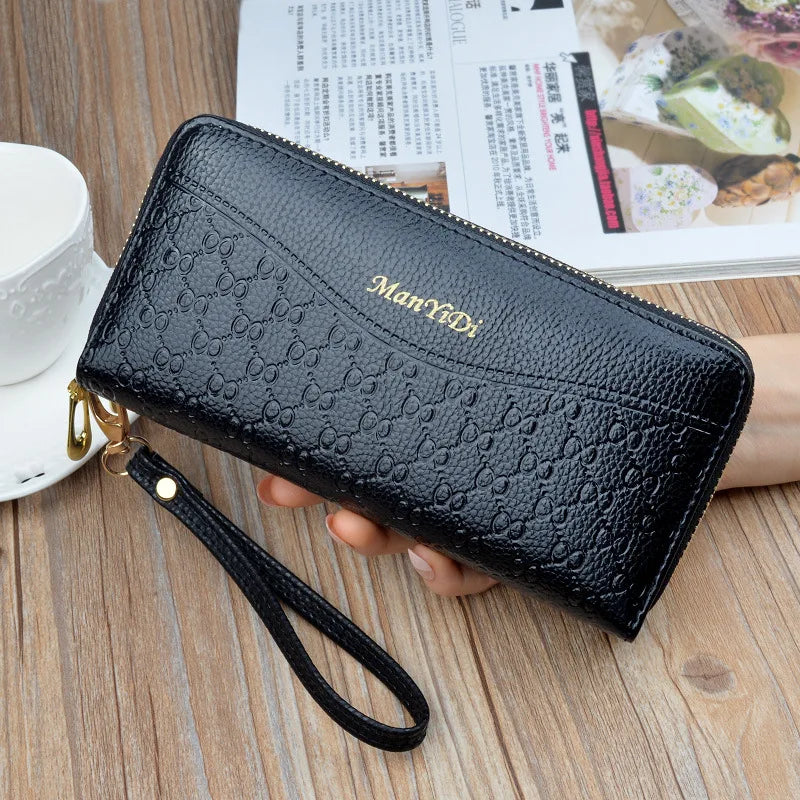 New Long Women's Wallet Female Purses Tassel Coin Purse Card Holder Wallets Double Zipper Pu Leather Clutch Phone Bag