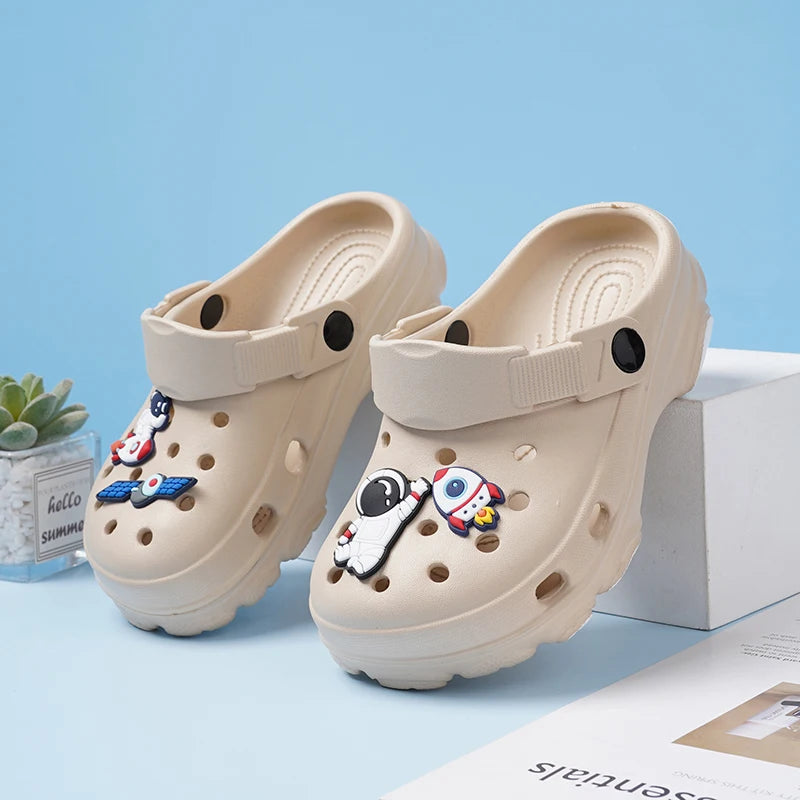New Summer Sandals 3-15 Years Children's Slippers Baby Girls Shoes Non-Slip Clogs Cartoon Cute Infant Girls Sandals Boys Shoes
