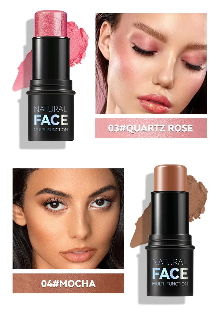 Magic Blush Stick Cheek Lip Tinted Moistured Blush Stick Silky Brighten Blush Cream Blusher Cosmetics Tubes Matte Contour