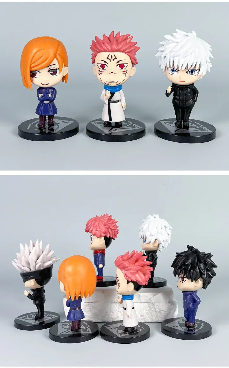 6Pcs/set Jujutsu Kaisen Anime Figure Gojo Satoru Yuji Itadori Figure Doll Toys Action Figure Yuji Itadori Fushiguro Model Toy