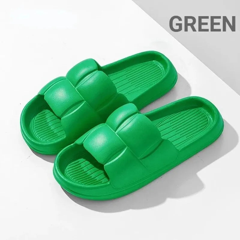 Summer Soft Shoes Cloud Slippers Indoor Mute Bathroom Anti-slip Slide Eva Beach Flip Flops Men Ladies Leisure Sandals