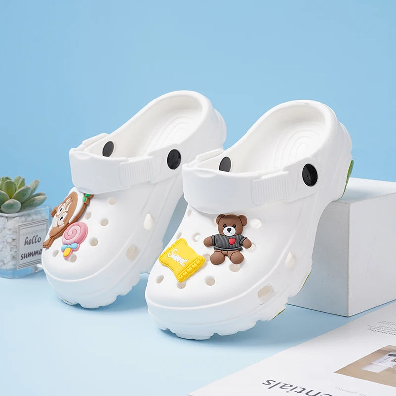 New Summer Sandals 3-15 Years Children's Slippers Baby Girls Shoes Non-Slip Clogs Cartoon Cute Infant Girls Sandals Boys Shoes