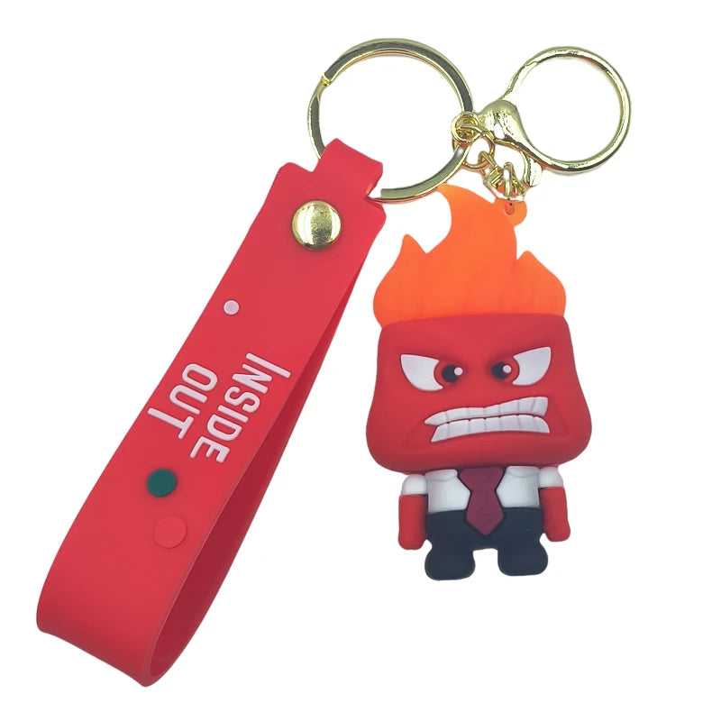 New Inside Out 2 Keychain Kawaii Disney Movie Anime Anxiety Ennui Envy Cute Girls Creative Bag Pendant Car Keychain Toys Gifts