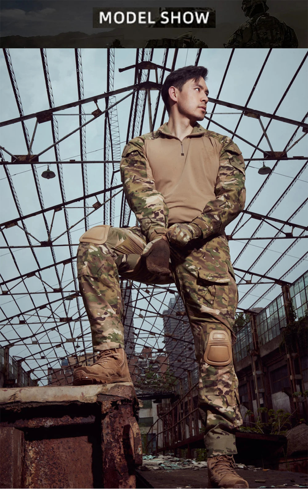 Men Combat Camo Cargo Pants Outdoor Tactical Training Trousers Camouflage Multicam Trekking Hunting Clothes