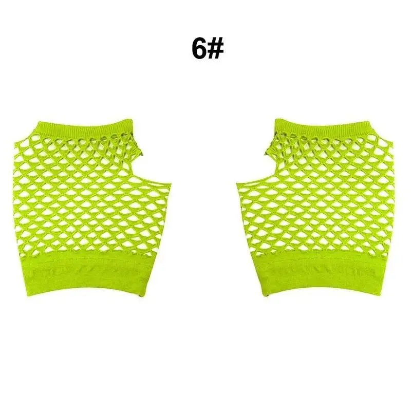 1 Pair Short Fishnet Fingerless Gloves Gloves Party Gloves Fishnet Gloves