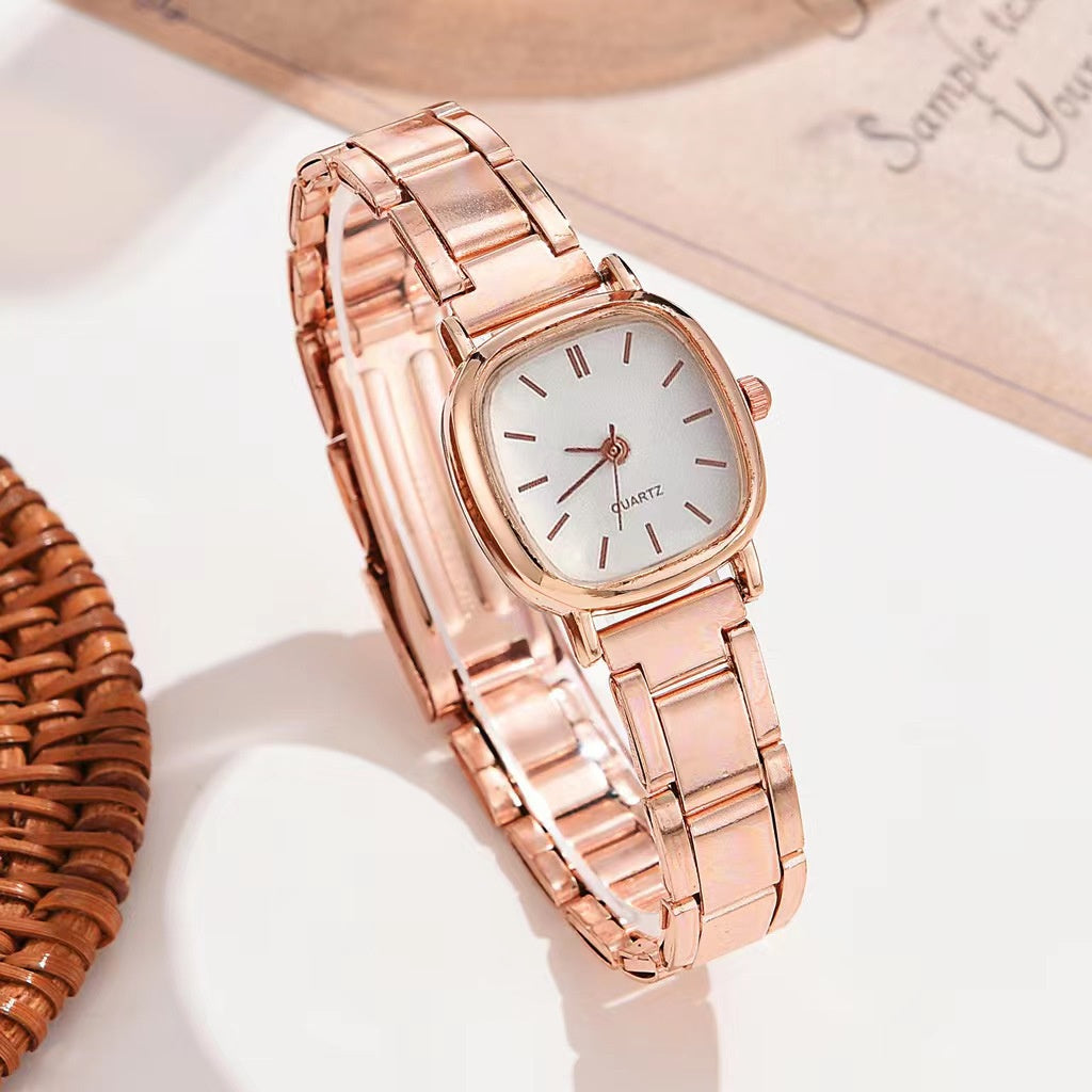 Women Fashion Scale Digital Watch Quartz Steel Band Watches
