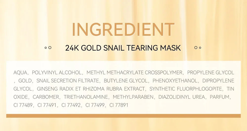Laikou Peel Off 24K Gold Snail Collagen Mask Reduce Blackheads Deep Cleaning Oil-Control Shrink Pores Hydrating Smooth Face Care