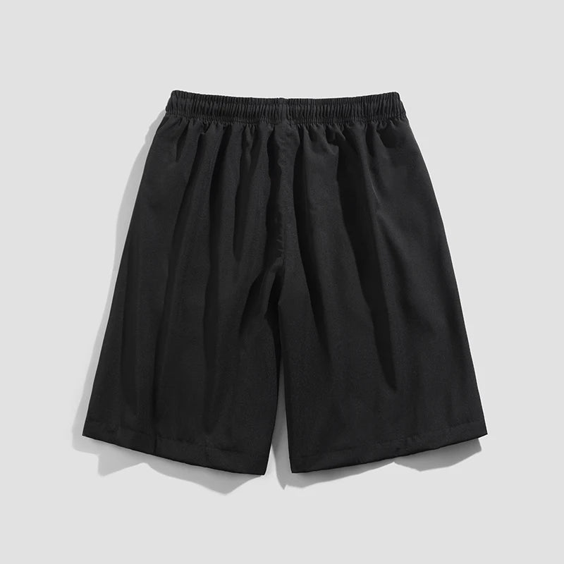 Summer thin style men's shorts reflective vertical strip ice quick-dry stretch casual pants