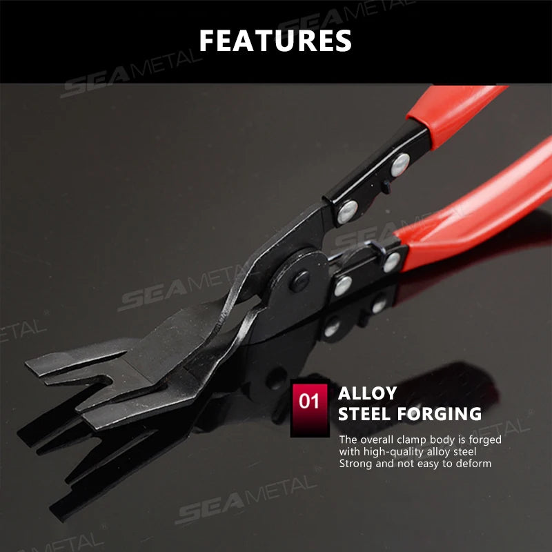 BLALION Car Headlight Repair Installation Tool Trim Clip Removal Pliers Van Door Panel Fascia Dash Upholstery Remover Tool