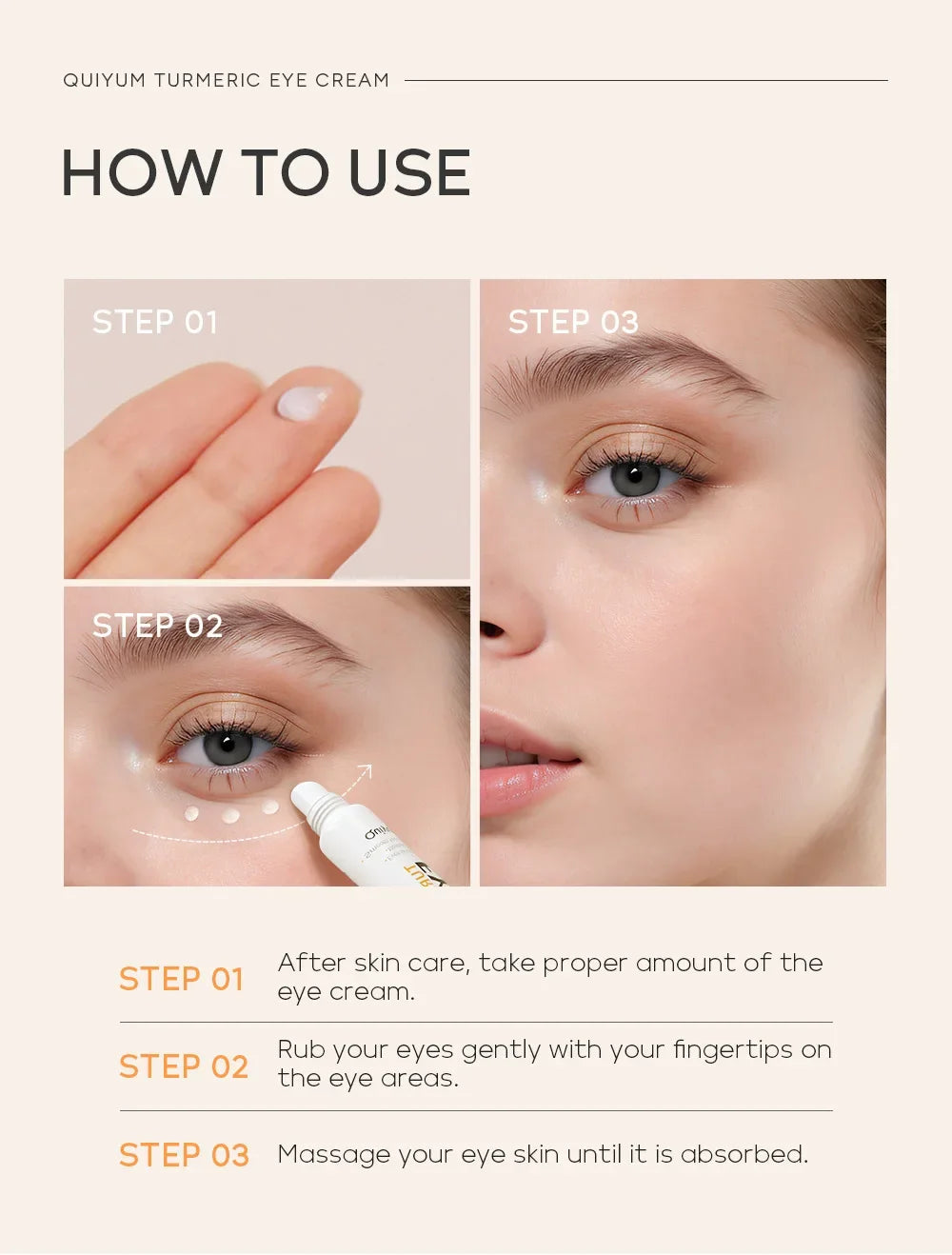 Eye Cream Remove Bags Puffiness Lifting Firming Smooth Skin Care Moisturizing Instant Eye Massage Cream