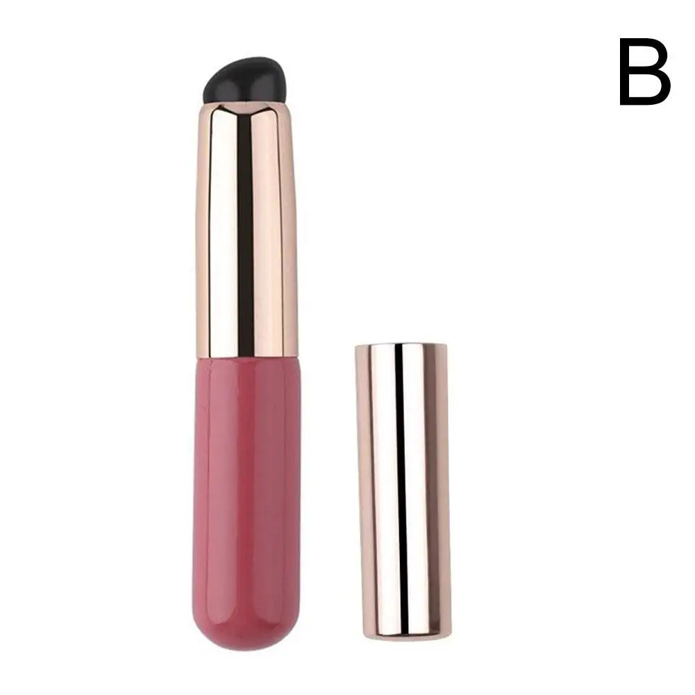 Upgrade Silicone Lip Brush Portable Round Head Lip Brush Professional Mini Concealer Smudge Brush With Cover Makeup Brush