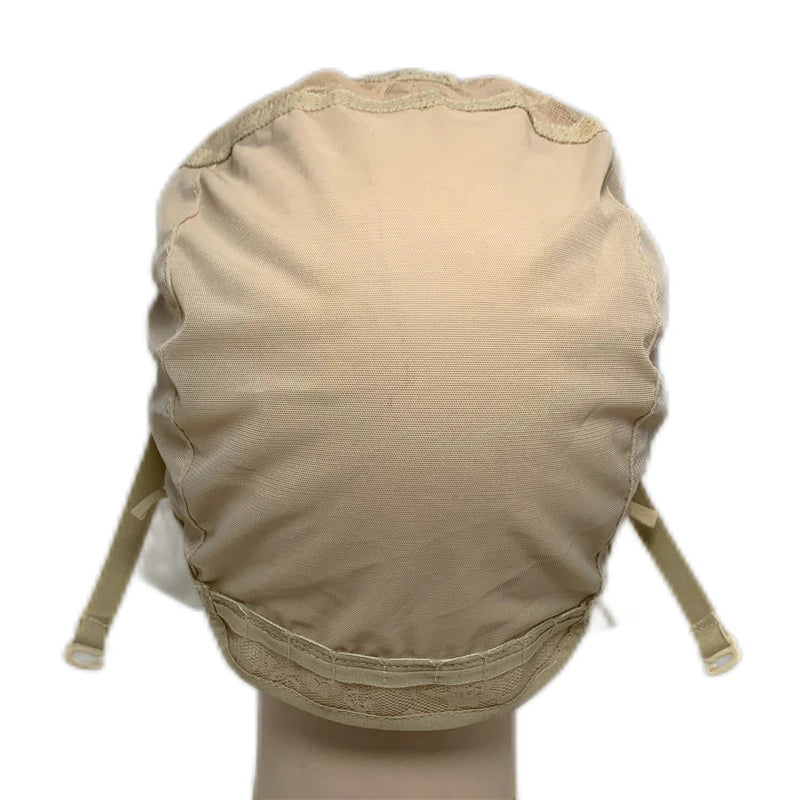 1PC T-Part Lace Wig Cap Adjustable Strap Brown/Beige Mesh Wig Making Hair Extensions Base Cap for Custom Wig Making