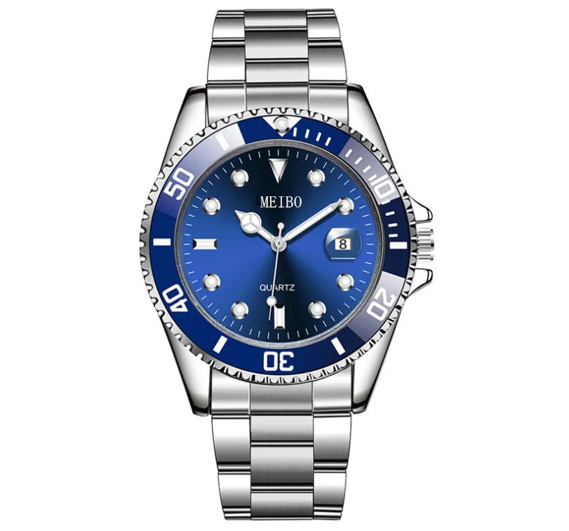 Kegllect Luxury Stainless Steel Geneva Business Calendar Date Men Watches