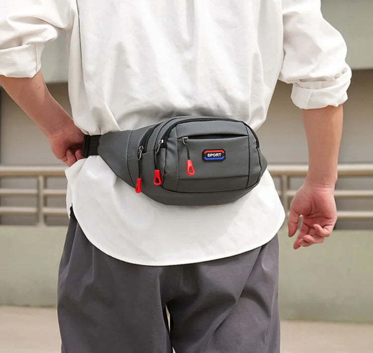 Men's Outdoor Sports Waist Bag, Mountaineering & Running Chest Bag, Waterproof Multifunctional Crossbody Bag