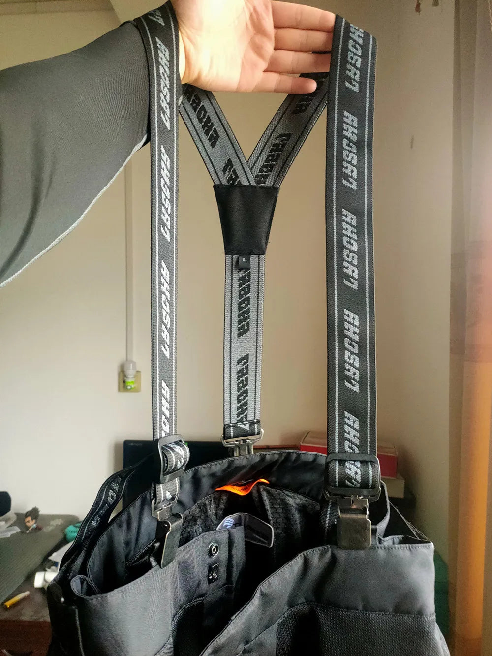 Heavy Duty Braces Straps For Motorcycle Riding Pants Elastic Adjustable Y Back Suspender Straps For Motocross Sports Racing Pant